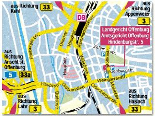Stadtplan von Offenburg, City